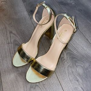 Gold heels size 8.5